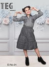 Gray Colour TEG KIDS Designer Children Western Wear South Cotton Printed Two Piece Girls Collection TEG 01